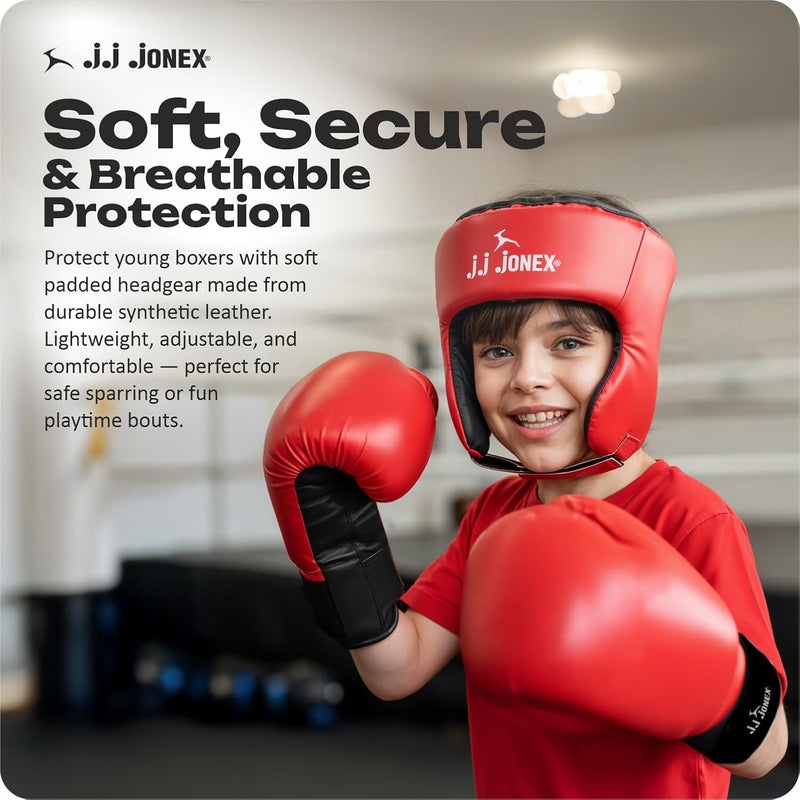 Jonex JJ Jonex Kids Boxing Set with Punching Bag, Gloves & Headgear - 18-Inch Synthetic Leather Training Kit for Ages 4–10 - Image 4